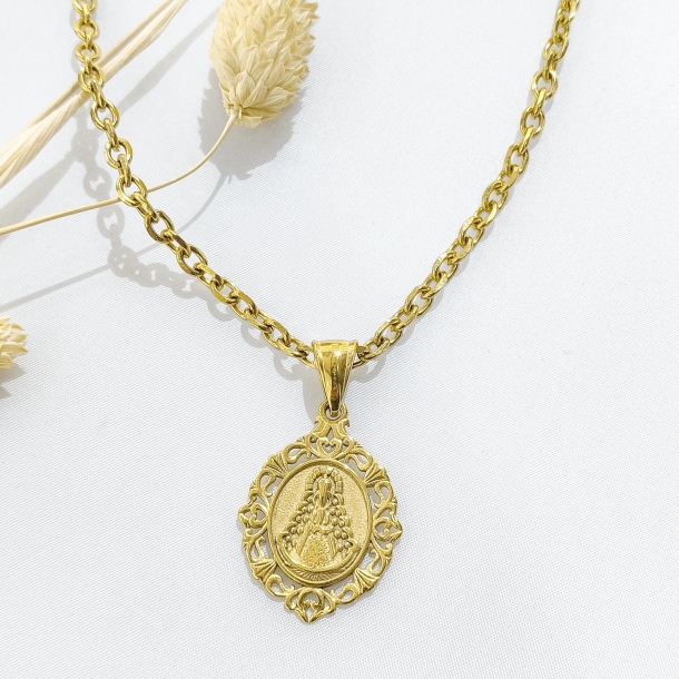 Gargantilla medalla ovalada...