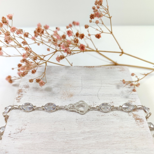 Pulsera plata piedras...