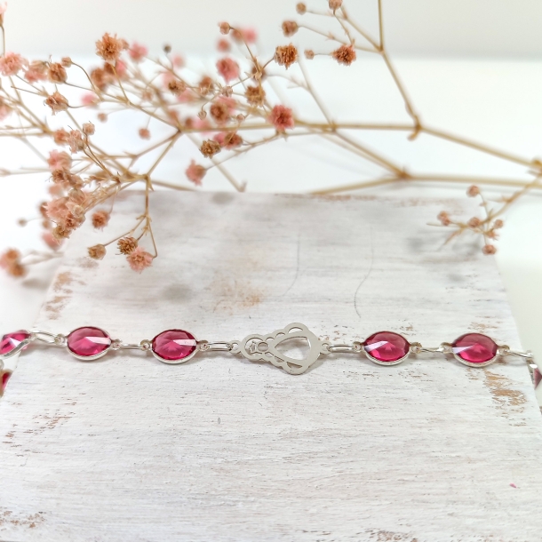 Pulsera plata piedras...