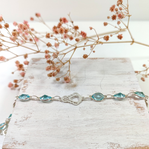 Pulsera plata piedras...