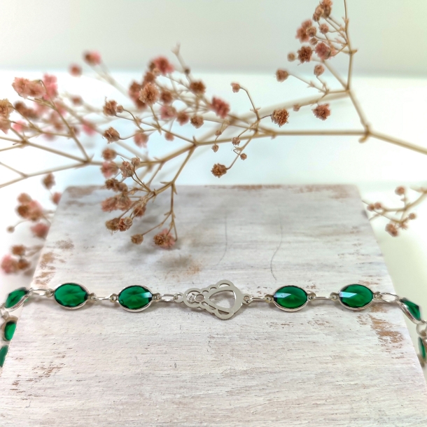 Pulsera plata piedras...