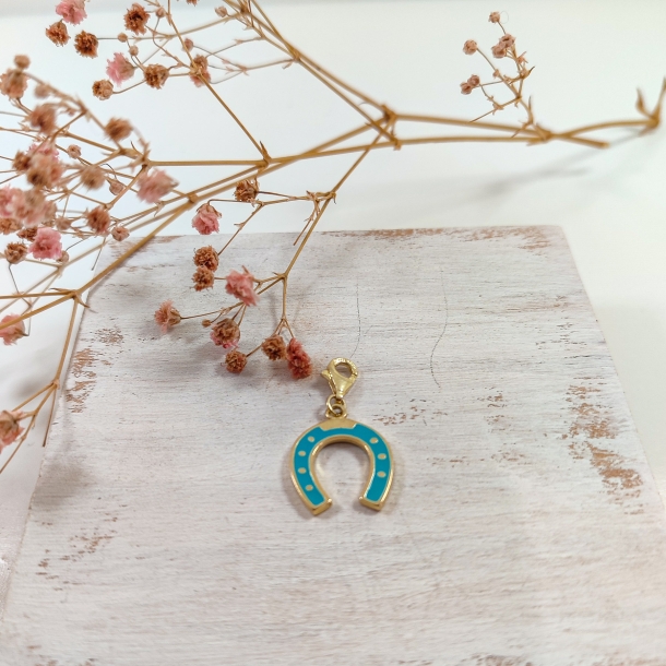 Colgante herradura turquesa...