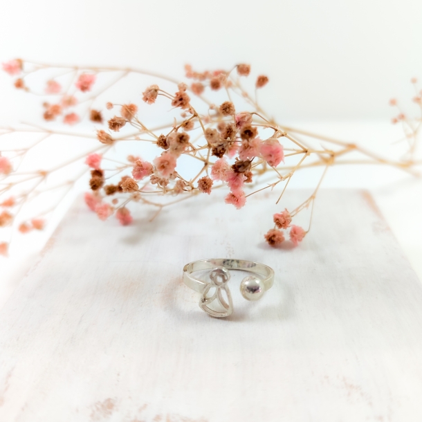 Anillo ajustable con Virgen...