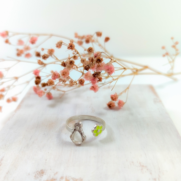 Anillo ajustable silueta y...