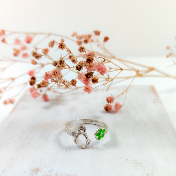 Anillo ajustable silueta y...