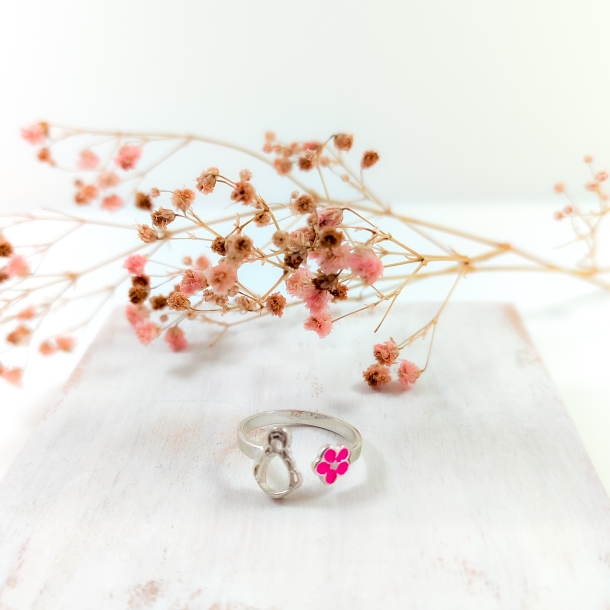 Anillo ajustable silueta y...