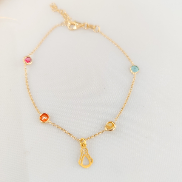 Pulsera baño oro situelta...