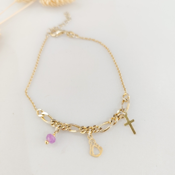 Pulsera cadena fina y...