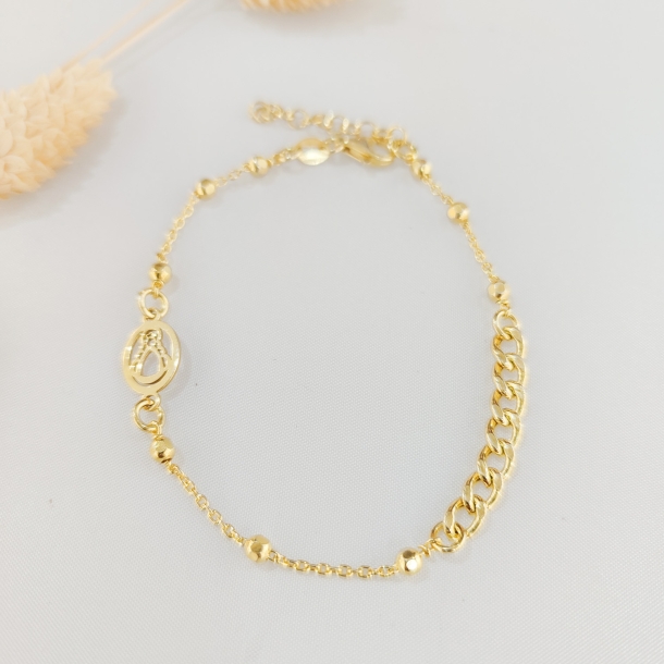 Pulsera cadena ancha, fina...