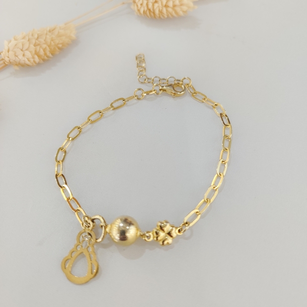 Pulsera cadena silueta...