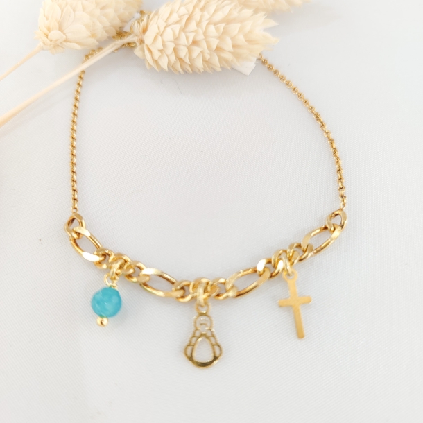 Pulsera cadena fina y...