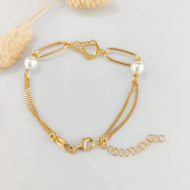 Pulsera grande doble cadena...