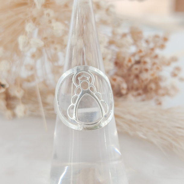 Anillo plata silueta dentro...