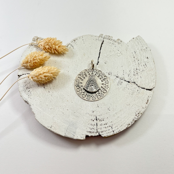 Medalla redonda flores...