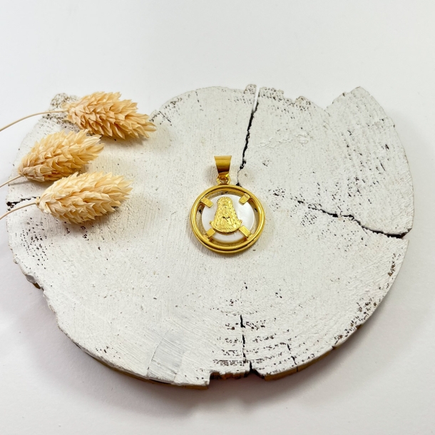 Medalla B,Oro y nácar...