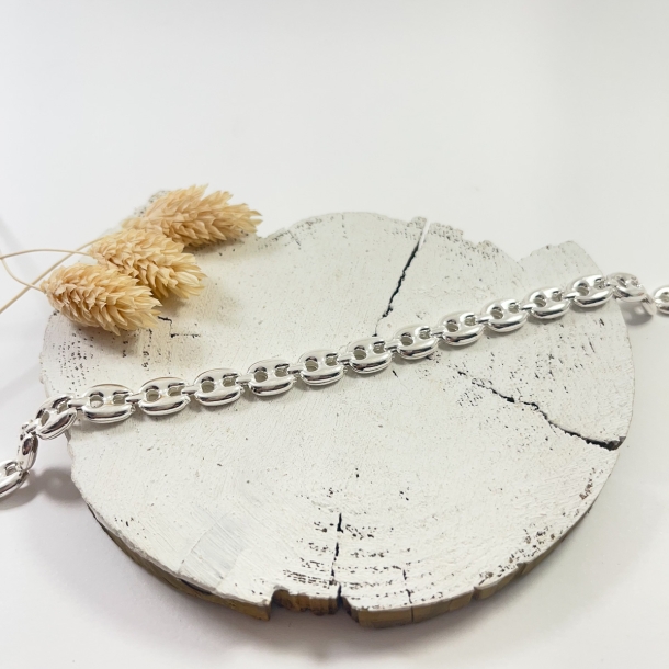 Pulsera calabrotes 1cm  plata