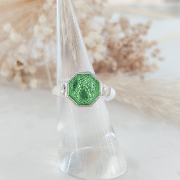 Anillo octogonal silueta...