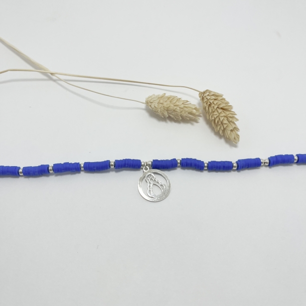 Pulsera azul y bolas...