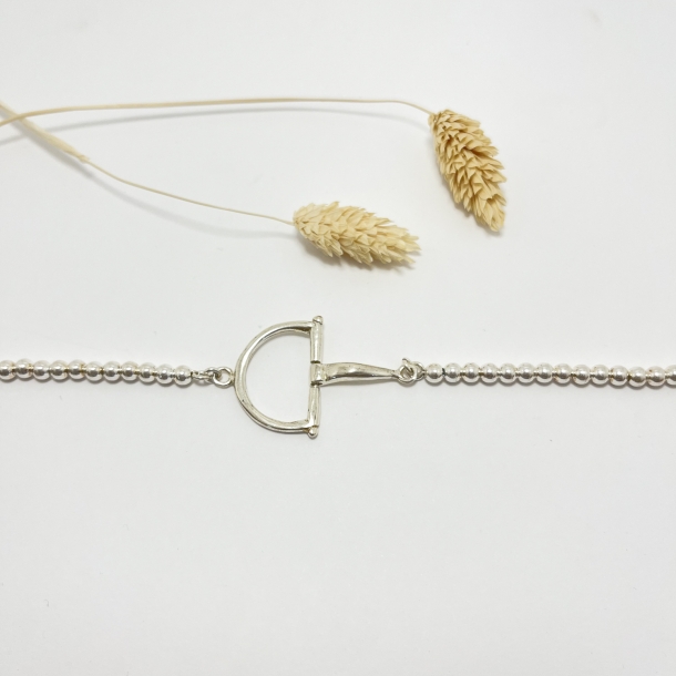 Pulsera bolas plata y medio...