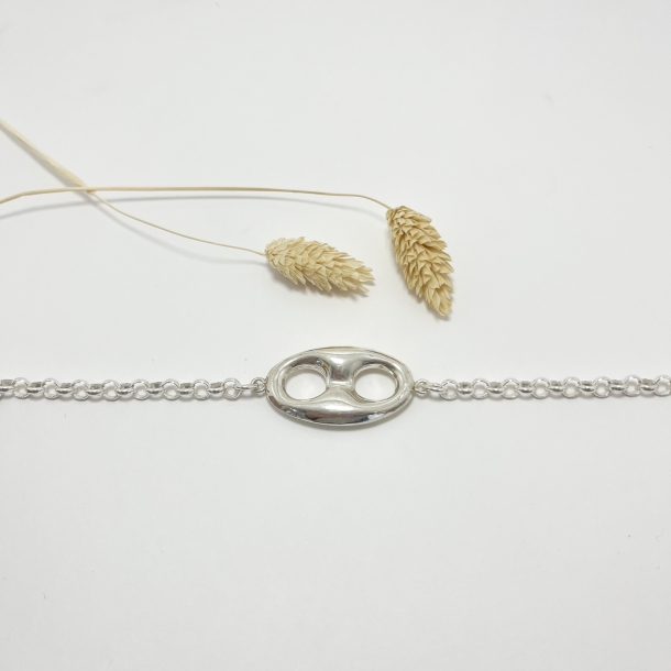 Pulsera plata , cadena...