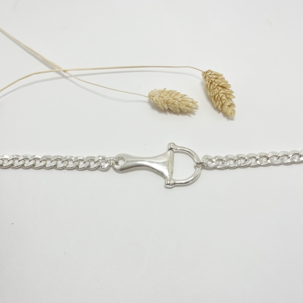 Pulsera cadena barbada maxi...