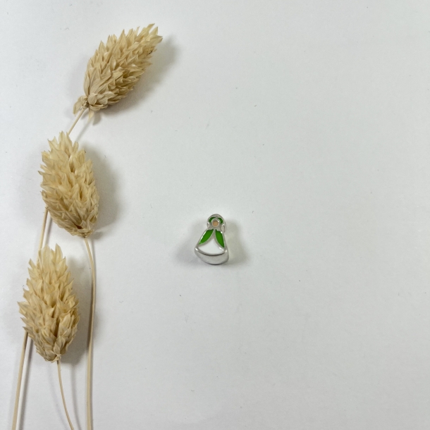 Charm Pastora verde plata