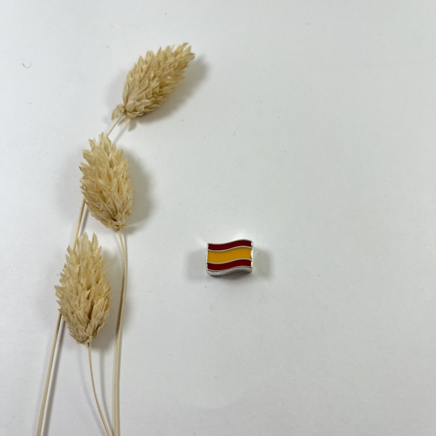 Charm Bandera de España grande plata