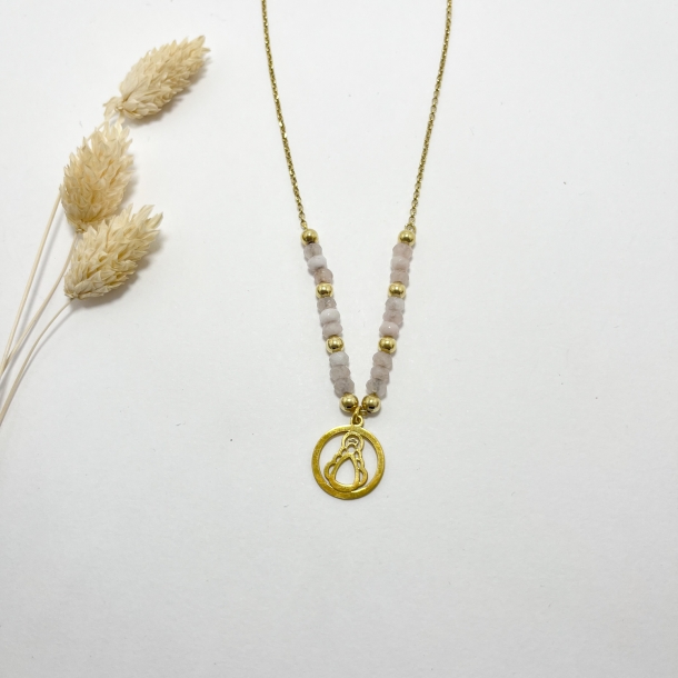 Gargantilla baño oro,...