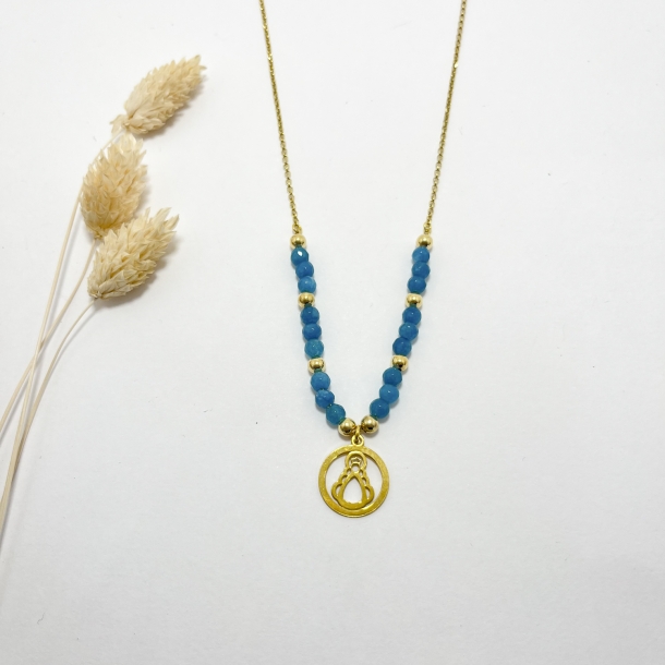 Gargantilla baño oro,...