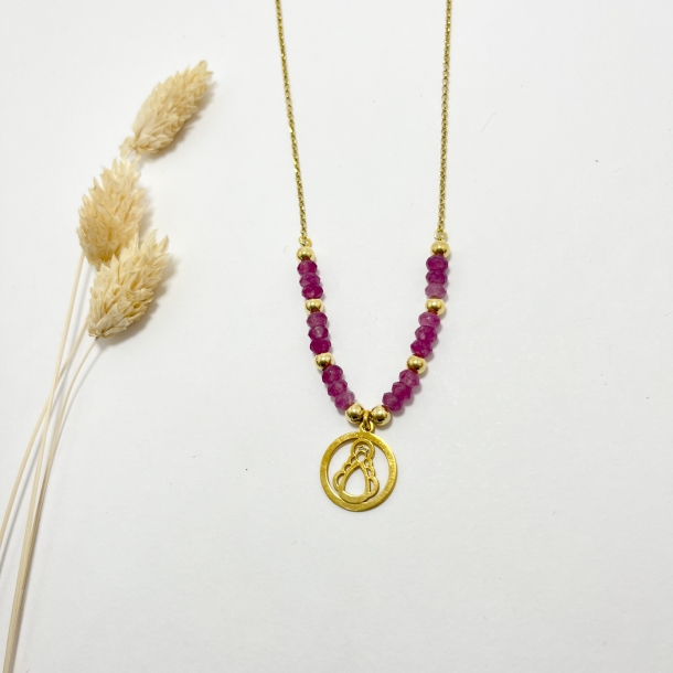 Gargantilla baño oro,...