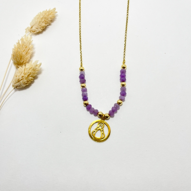 Gargantilla baño oro,...