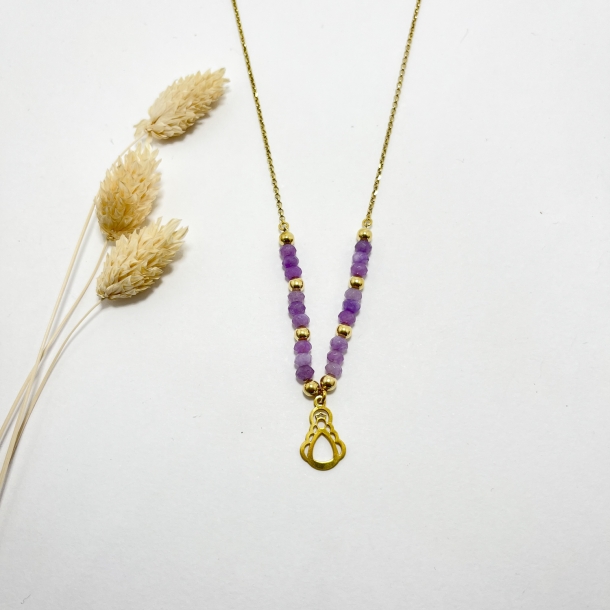 Gargantilla baño oro,...