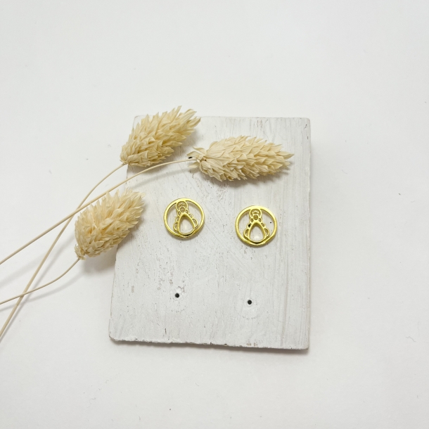 Pendientes circulo silueta...