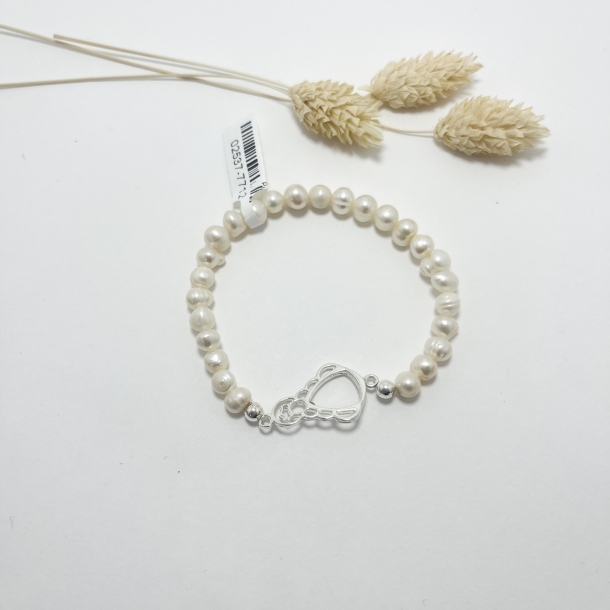 Pulsera perlas y silueta...