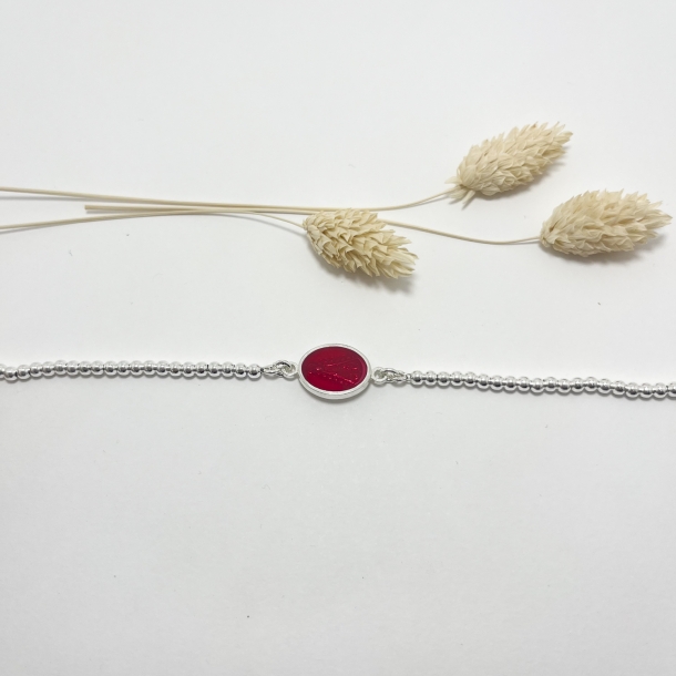 Pulsera reina resina roja...