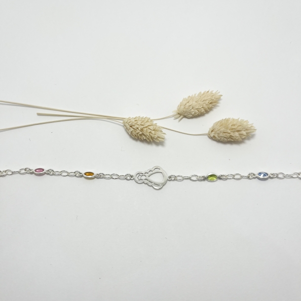 Pulsera plata, silueta...