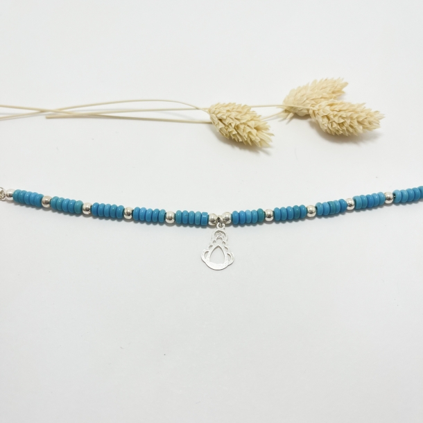 Pulsera bolitas turquesa...