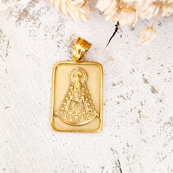 Medalla cuadrada Virgen del Rocío