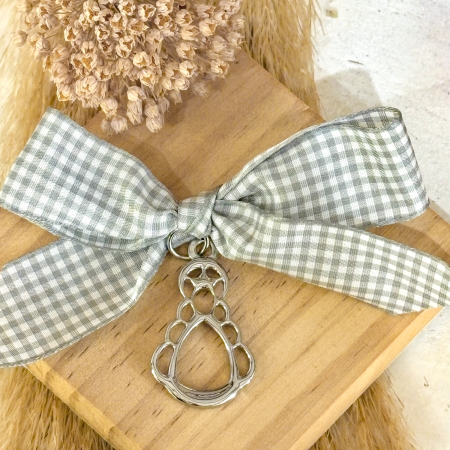 Medalla cuna silueta acero  4cm y...