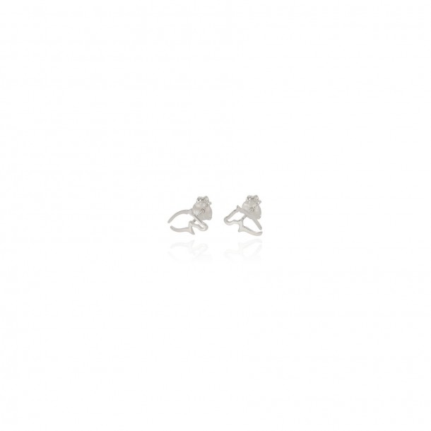 Pendientes caballo plata