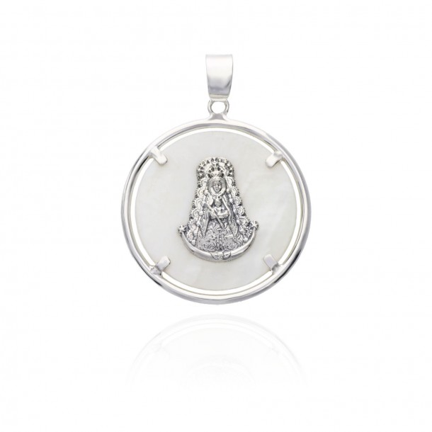 Medalla  redonda nacar 4 cm...