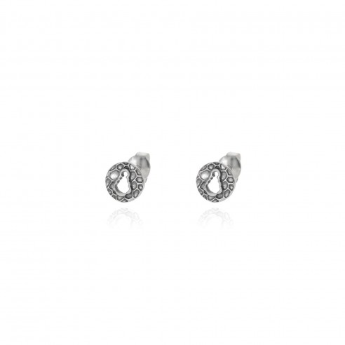 Pendientes silueta calada 0,8 cm plata