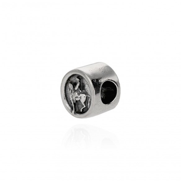Charm jinete círculo plata