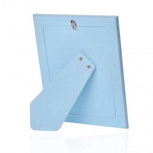 Marco de fotos Virgen del Rocío celeste plata