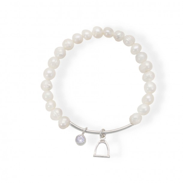 Pulsera perlas, estribo y...