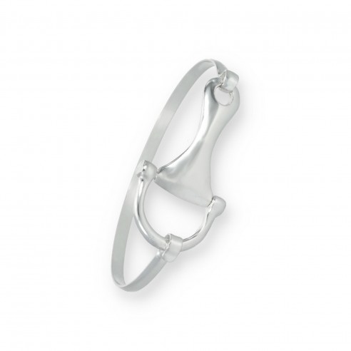 Pulsera rígida filete grande plata
