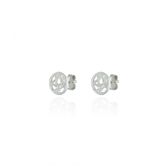 Pendientes multisilueta reina pequeña plata