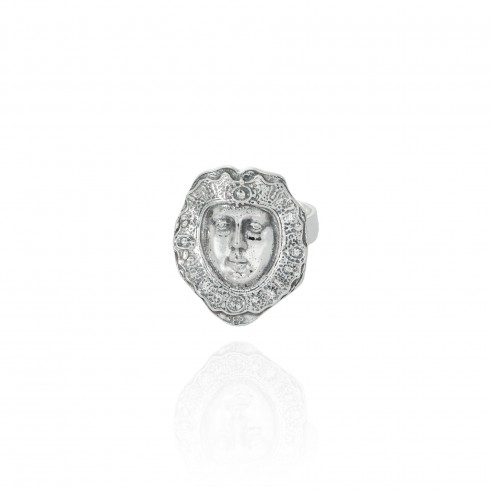 Anillo Rostrillo Virgen del Rocío plata