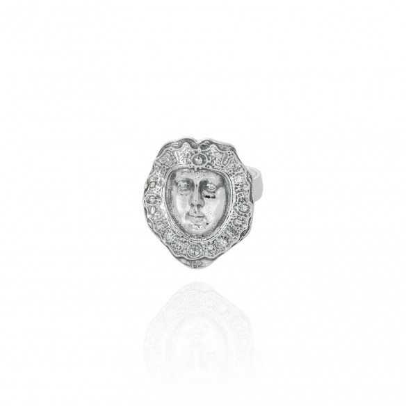 Anillo Rostrillo Virgen del Rocío plata