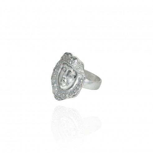Anillo Rostrillo Virgen del Rocío plata
